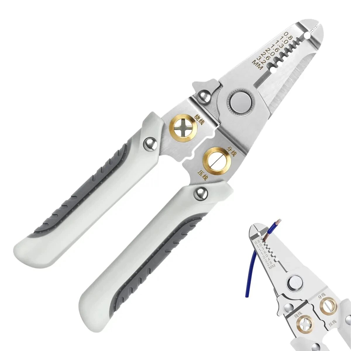 Wire Stripper Cutter - 6 في 1 سلك متجرد كماشة