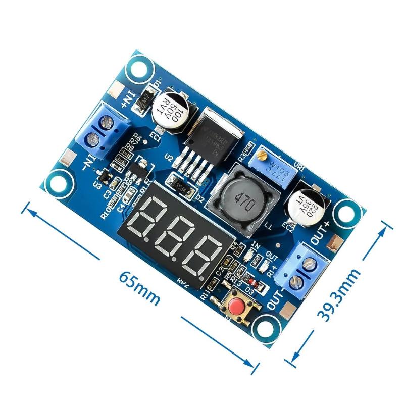 Diy With Electronics - وحدة تزويد الطاقة LM2596 مع شاشة