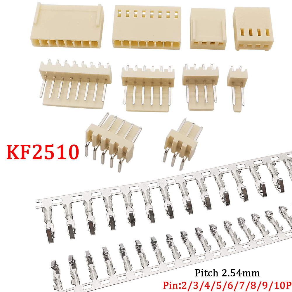 Male Female Header Pin - 100 قطعة KF2510 موصل 2.54 مللي