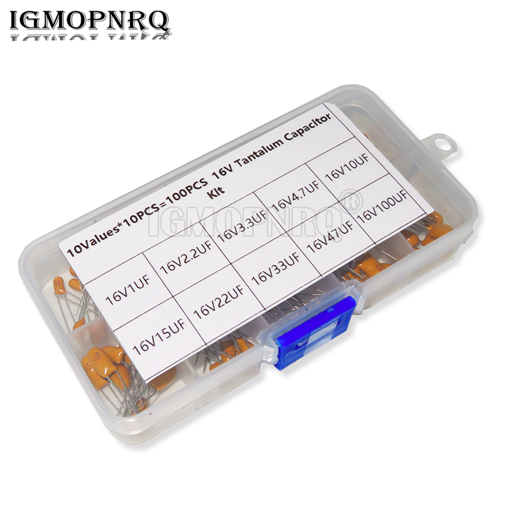 Capacitor Kit Assortment - 100 قطعة 10 قيمة * 10