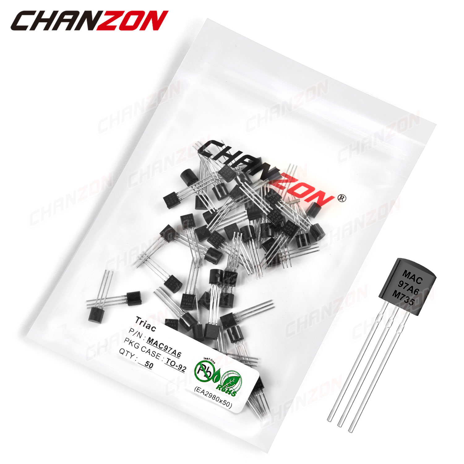 Diy Electronics For Sale - 50 قطعة MAC97A6 TO-92 Triac SCR