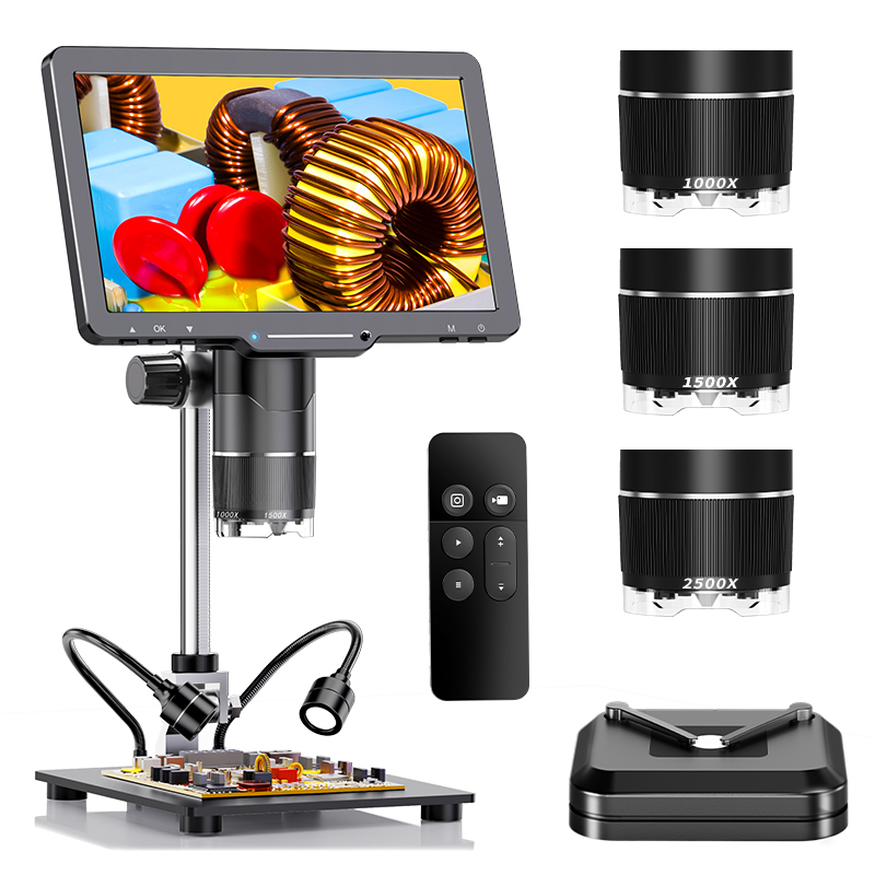 Diy Microscope For Electronics Repair - 2500X HDMI مجهر رقمي 3 عدسة