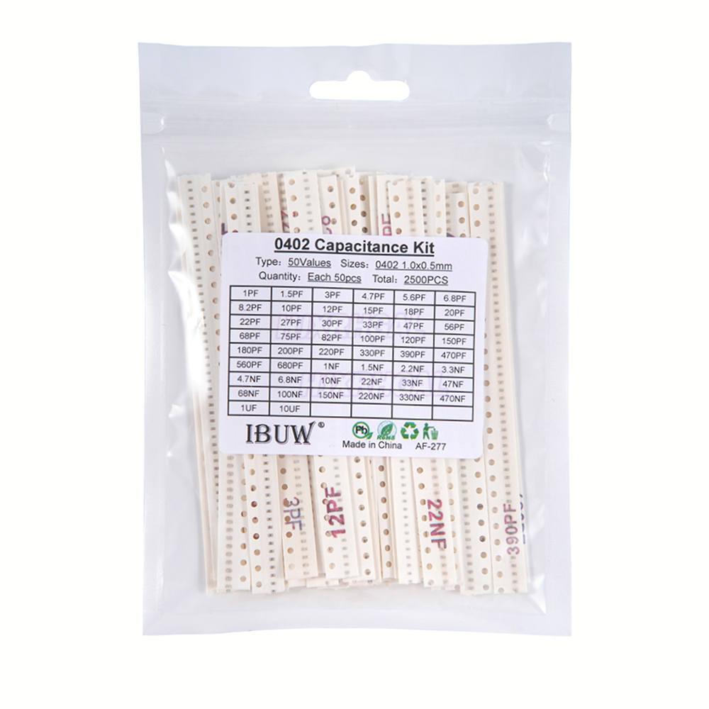 Capacitor Kit Assortment - 0402 SMD مكثف سيراميك مجموعة متنوعة