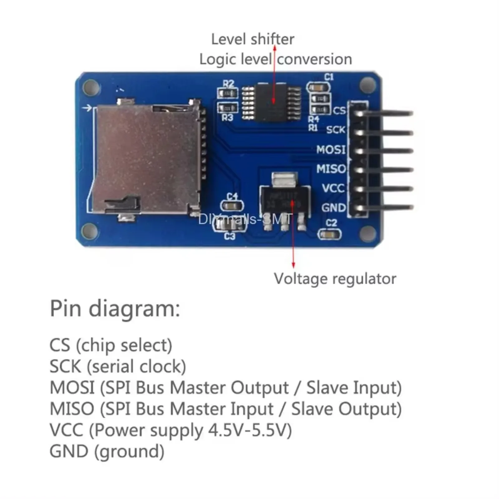 وحدة بطاقة ذاكرة ميكرو إس دي م - مراجعة Sd Card Module Spi وسعره