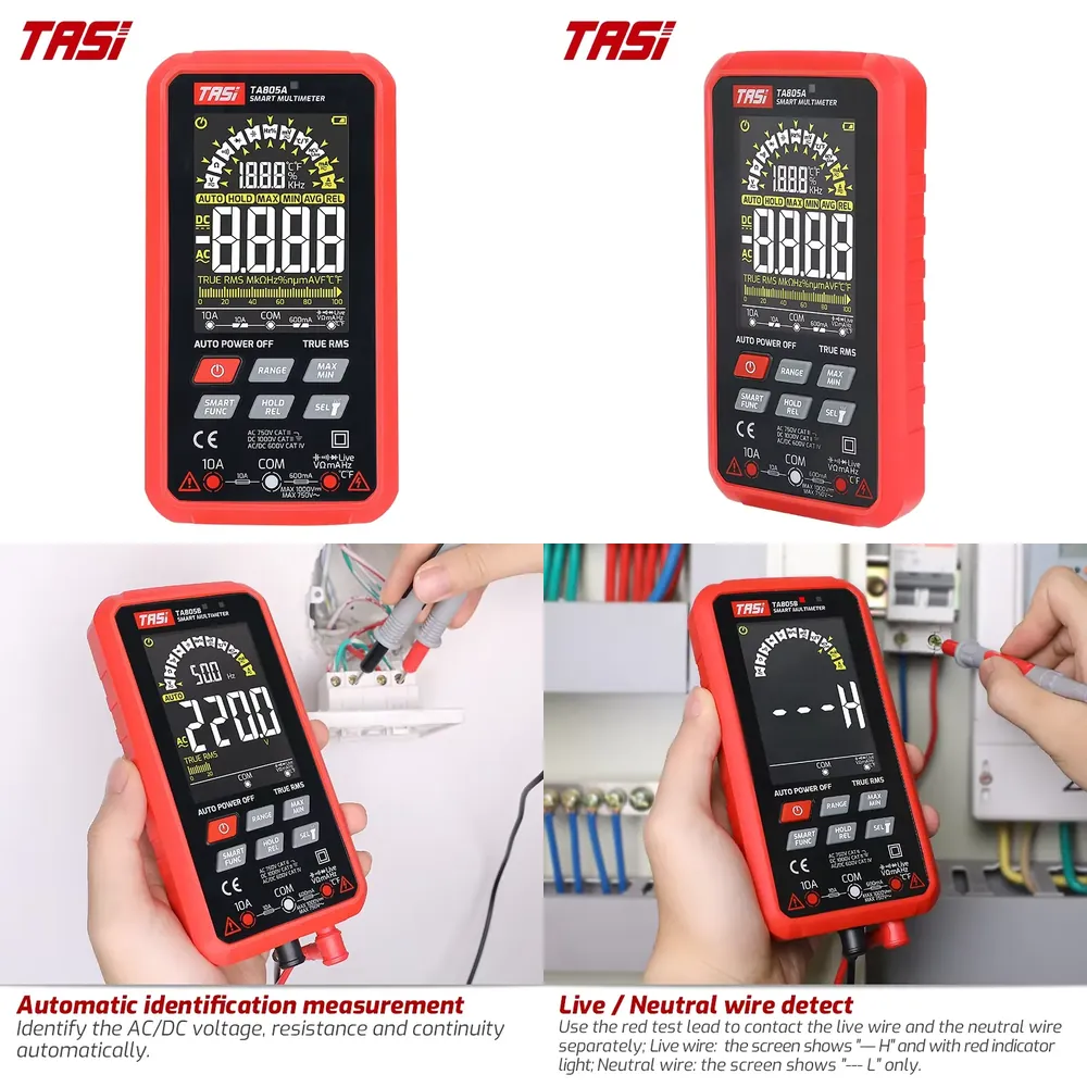 جهاز قياس رقمي ذكي TASI TA805A - مراجعة Multimeter Digital وسعره
