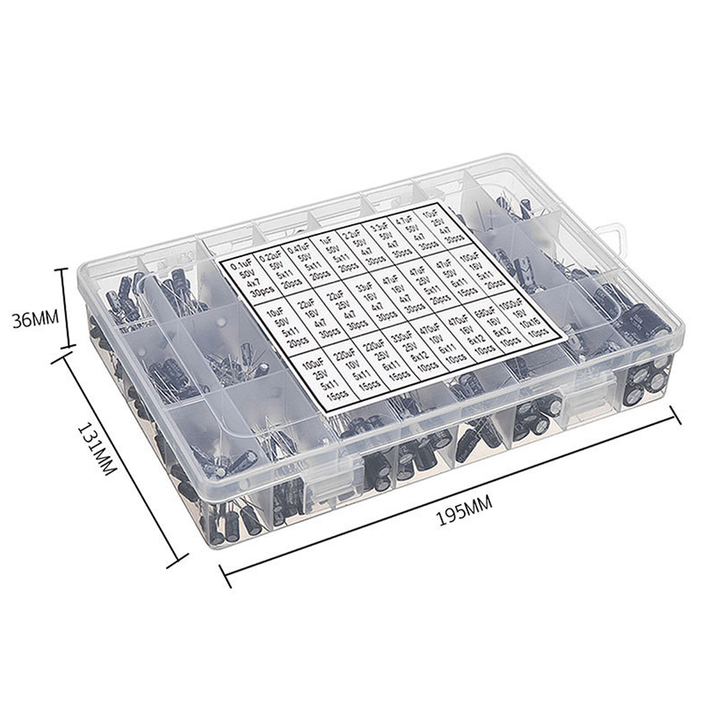 مجموعة مكونات إلكترونية من 500 - مراجعة Capacitor Kit Assortment وسعره