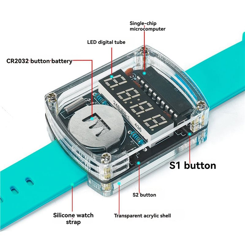 طقم ساعة LED إلكترونية للتركيب - مراجعة Diy Electronics Learning Kit وسعره
