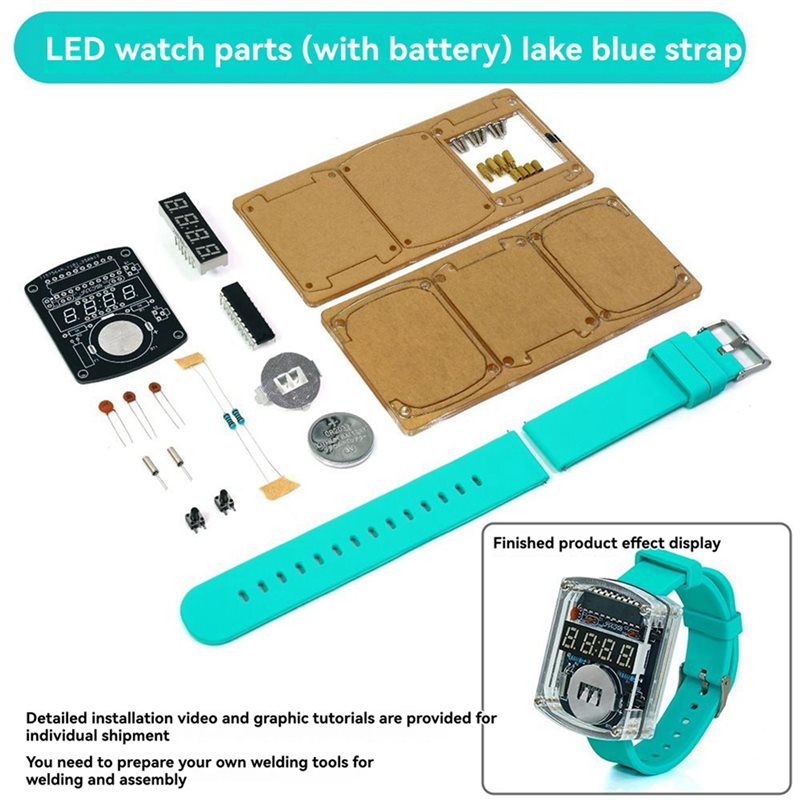 طقم ساعة LED إلكترونية للتركيب - مراجعة Diy Electronics Learning Kit وسعره