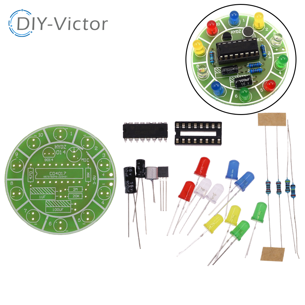 التحكم الصوتي الملونة الدورية  - مراجعة Diy Electronics Lab وسعره