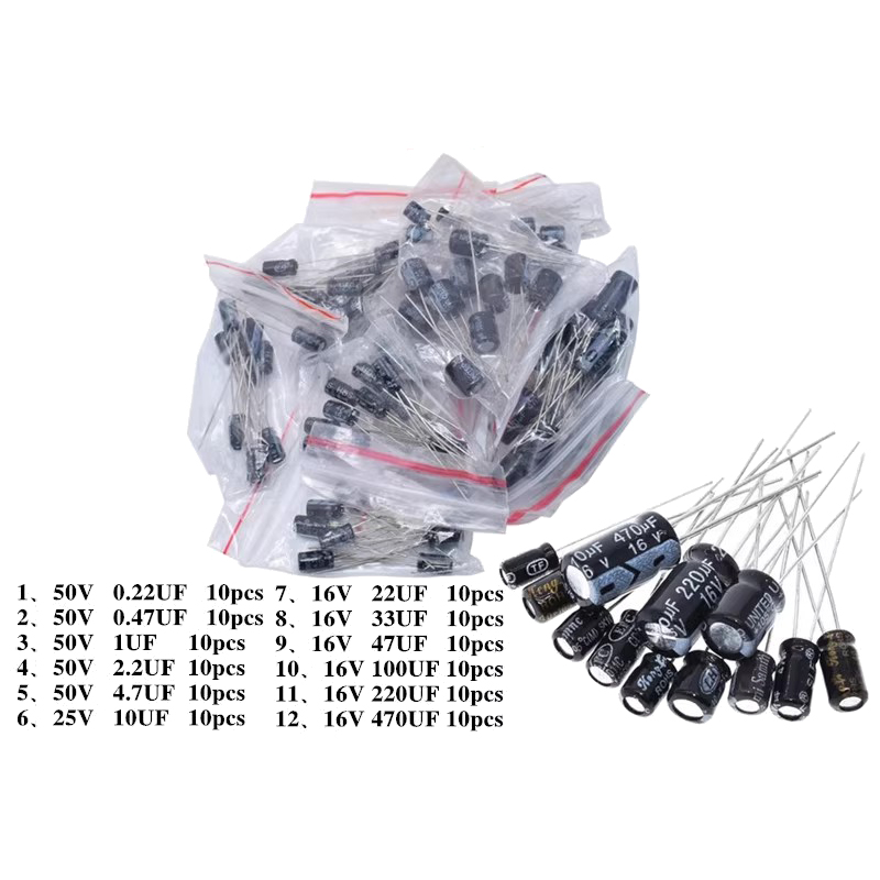 الألومنيوم كهربائيا مكثف مجموع - مراجعة Capacitor Kit Assortment وسعره