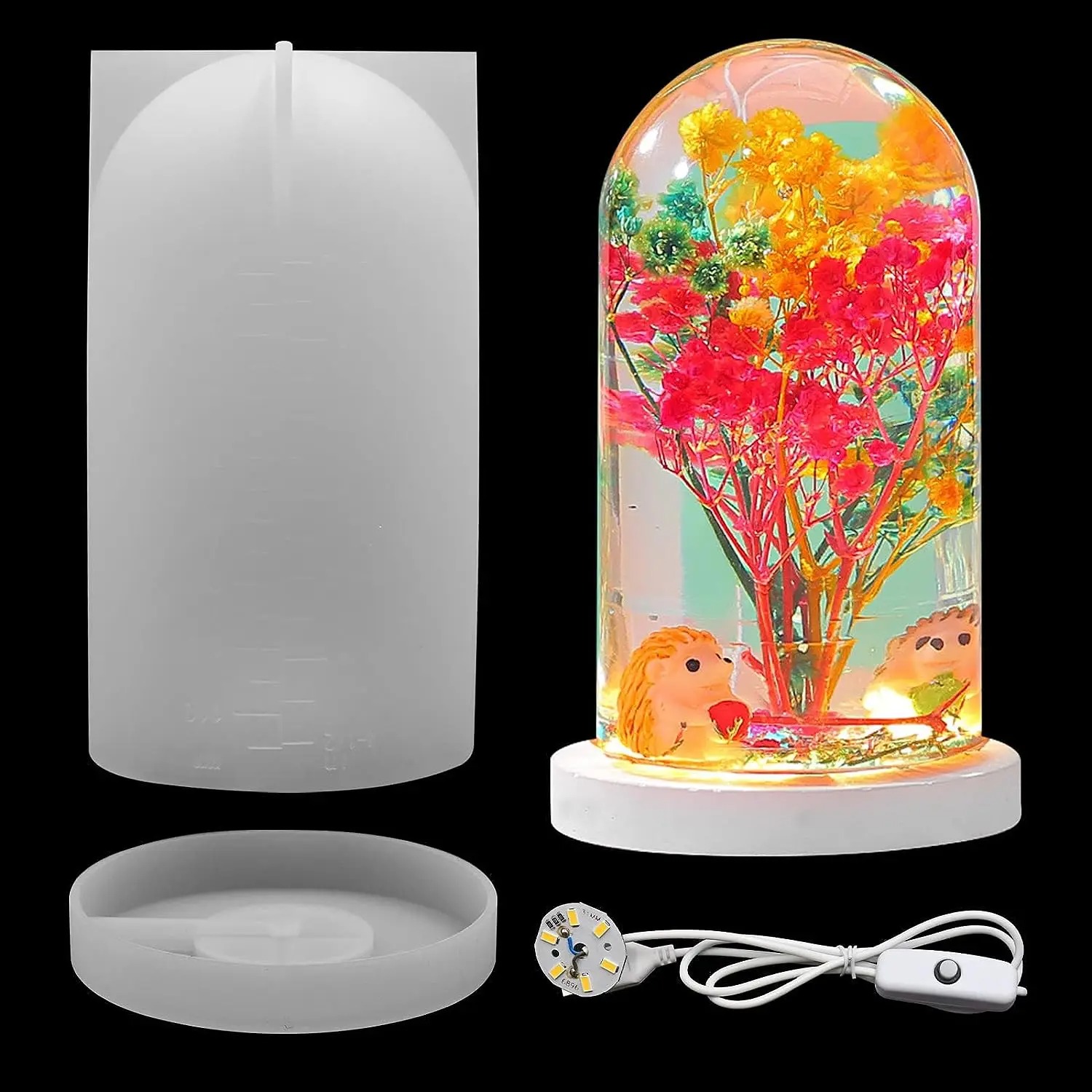 DIY كريستال الايبوكسي الراتنج  - مراجعة Diy Lamp Electronics وسعره