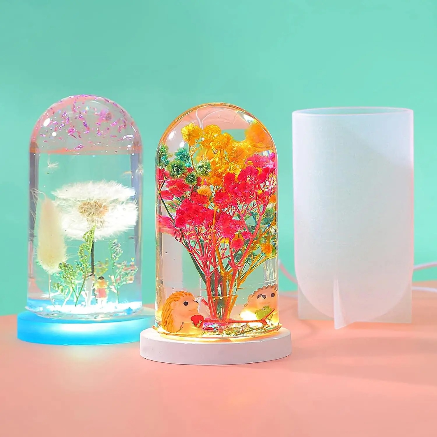 DIY كريستال الايبوكسي الراتنج  - مراجعة Diy Lamp Electronics وسعره