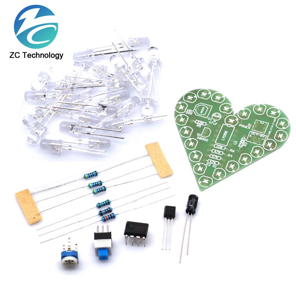 لتقوم بها بنفسك عدة شكل قلب طق - مراجعة Diy Electronics Learning Kit وسعره