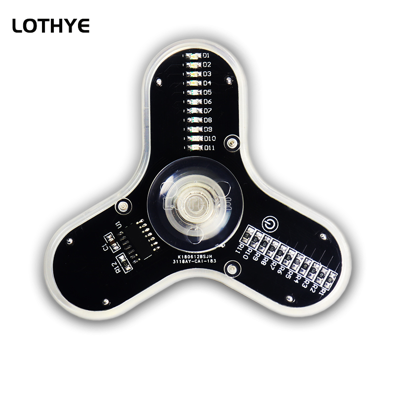 LED تململ سبينر تصنيع المتكلم  - مراجعة Diy Electronics Soldering Kit وسعره