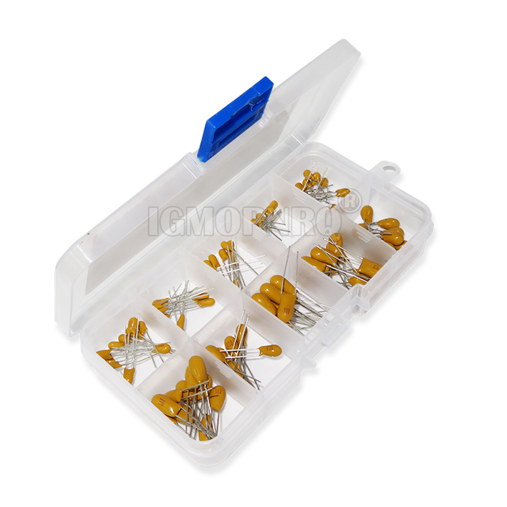 100 قطعة 10 قيمة * 10 قطعة 16  - مراجعة Capacitor Kit Assortment وسعره