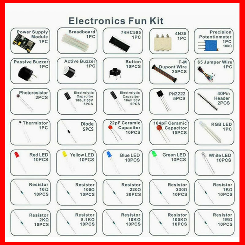 لوحة تجارب إلكترونية بـ 830 نق - مراجعة Capacitor Kit Assortment وسعره