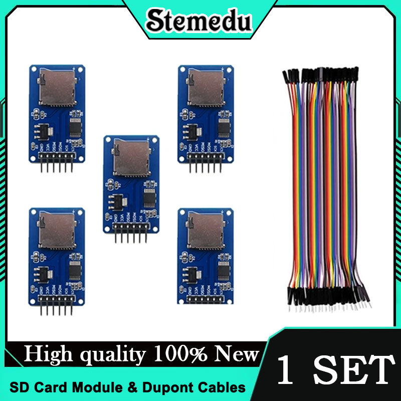 5 قطعة وحدة بطاقة SD صغيرة مع  - مراجعة Sd Card Module Spi وسعره