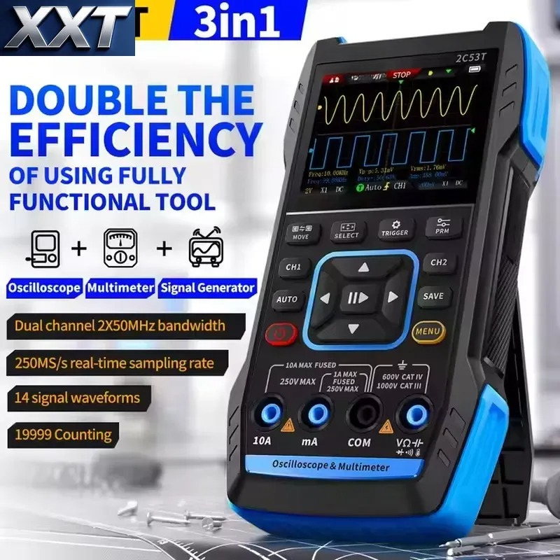 جهاز راسم ذبذبات رقمي XXT 2C53 - مراجعة Multimeter Digital وسعره